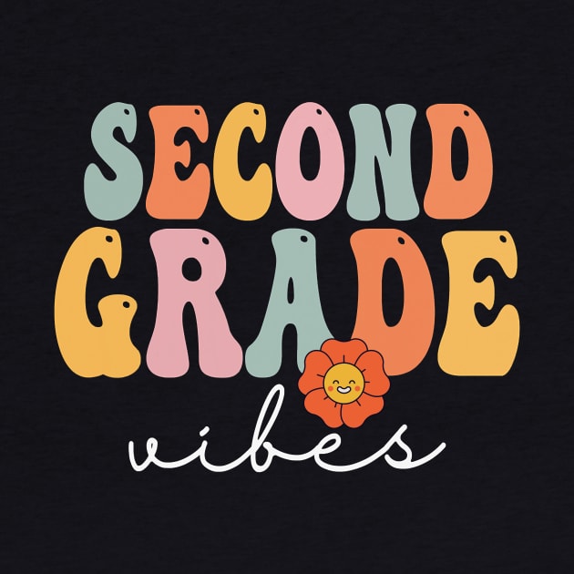 Second Grade Vibes Retro Groovy Vintage First Day Of School by Charlotte123